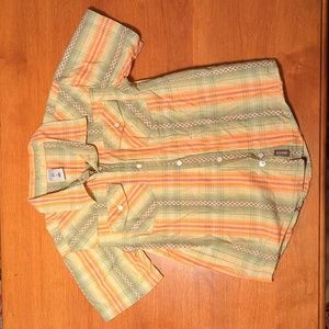 Boys collar shirt - plaid, striped , pearl-like buttons